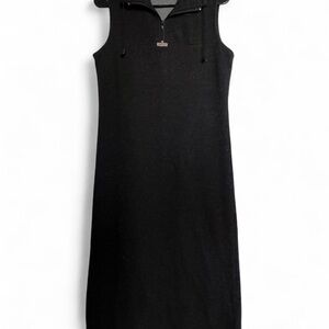 D.B. JEANS Black MAXI Dress with Zipper Detail